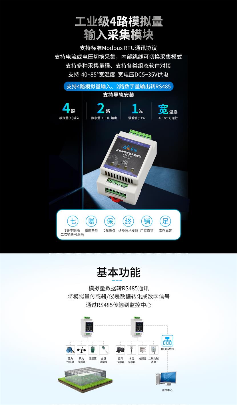 模擬量采集模塊性能